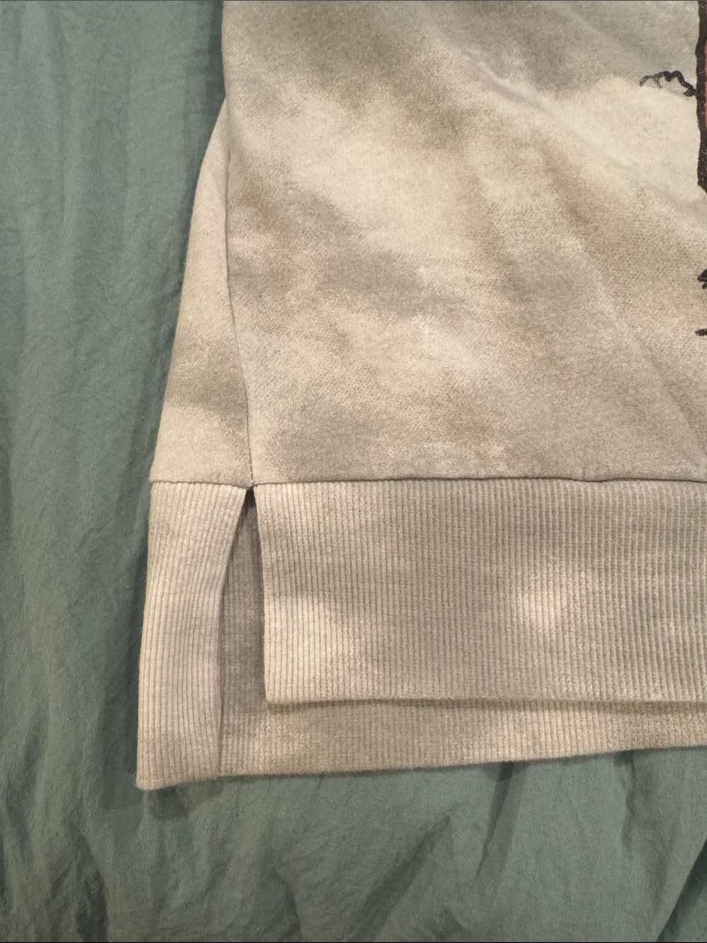 Peanuts Snoopy Tie-Dye Hoodie in Beige and Rust - Picture 3 of 4